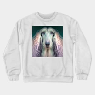 A Fractal Design of An Afghan Hound Crewneck Sweatshirt